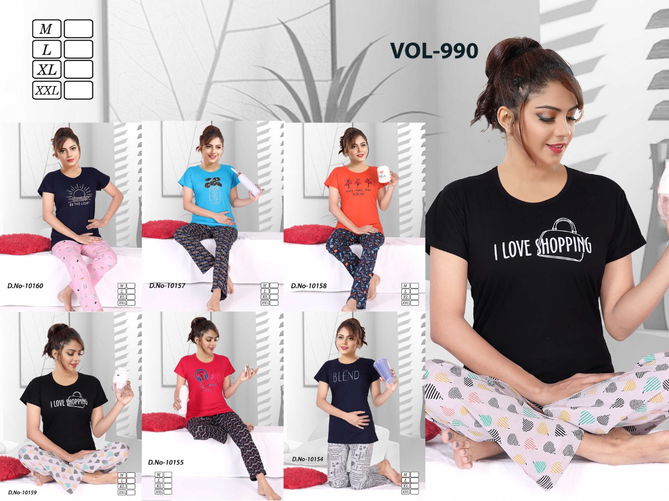 Kavyansika Pocket Friendly 990 Latest Hosiery Cotton Fancy Night Wear Collection